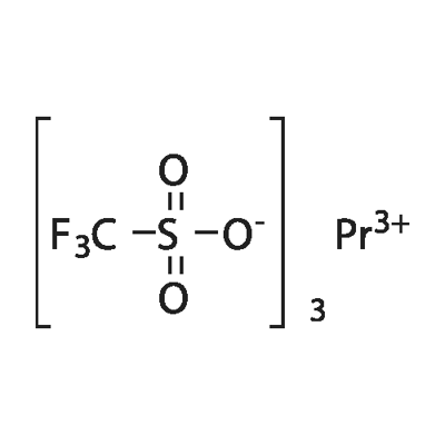 トリフルオロメタンスルホン酸プラセオジム(III), min. 98% (Praseodymium triflate) 化学構造式