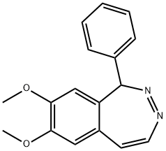 7,8-ジメトキシ-1-フェニル-1H-2,3-ベンゾジアゼピン 化学構造式