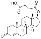 4-雄甾烯-17Β-醇-3-酮-17-半琥珀酸酯, 521-15-3, 结构式
