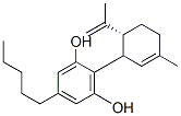 2-[(6R)-3-methyl-6-prop-1-en-2-yl-1-cyclohex-2-enyl]-5-pentyl-benzene-1,3-diol Struktur