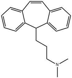 N,N-ジメチル-5H-ジベンゾ[a,d]シクロヘプテン-5-プロパン-1-アミン 化学構造式
