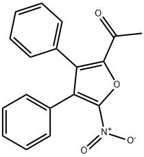 3,4-DIPHENYL-5-NITRO-2-ACETYLFURAN Struktur