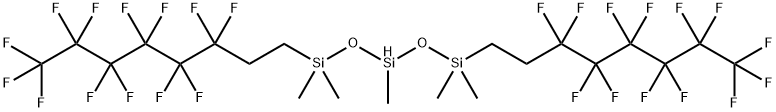双((十三氟-1,1,2,2 - 四氢辛基)二甲基硅氧烷基)甲基硅烷,521069-00-1,结构式