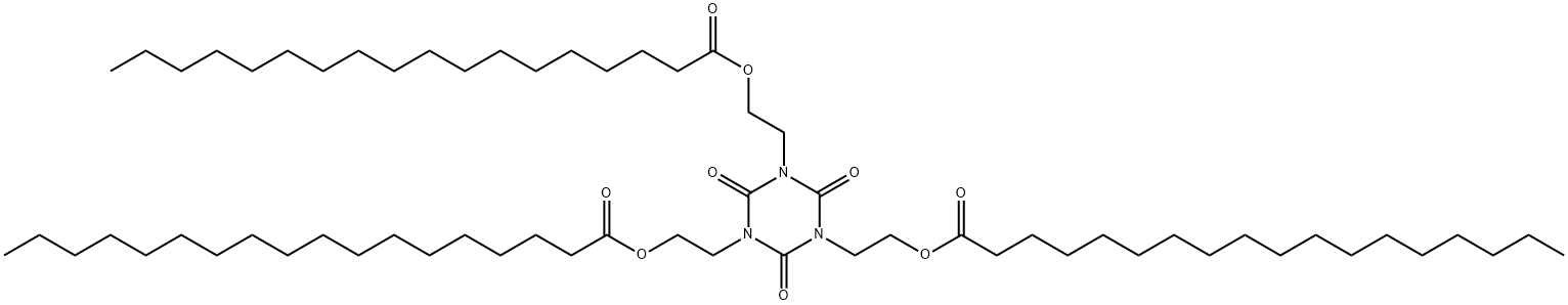 Octadecanoic acid, (2,4,6-trioxo-1,3,5-triazzine-1,3,5-(2H,4H,6H)-triyl)tri-2,1-ethanediyl ester Structure