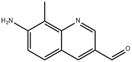 7-氨基-8-甲基-3-喹啉甲醛, 521074-55-5, 结构式