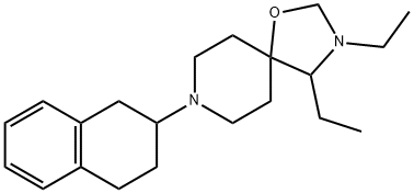 3',4'-Diethyl-1-(1,2,3,4-tetrahydronaphthalen-2-yl)spiro[piperidine-4,5'-oxazolidine] Struktur
