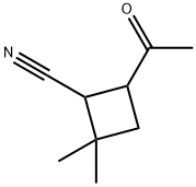 Cyclobutanecarbonitrile, 4-acetyl-2,2-dimethyl- (9CI) Struktur