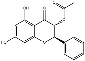 (2R-trans)-3-(Acetyloxy)-2,3-dihydro-5,7-dihydroxy-2-phenyl-4H-1-benzo pyran-4-one Structure