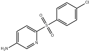 6-[(4-Chlorophenyl)sulphonyl]pyridin-3-amine, 1-[(5-Aminopyridin-2-yl)sulphonyl]-4-chlorobenzene Struktur