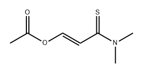 (E)-3-(アセチルオキシ)-N,N-ジメチル-2-プロペンチオアミド 化学構造式