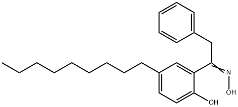 1-(2-ヒドロキシ-5-ノニルフェニル)-2-フェニルエタノンオキシム 化学構造式