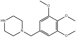 1-[(3,4,5-トリメトキシフェニル)メチル]ピペラジン 化学構造式