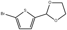 1-ブロモ-5-(1,3-ジオキソラン-2-イル)チオフェン 化学構造式