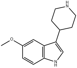 3-(ピペリジン-4-イル)-5-メトキシ-1H-インドール 化学構造式