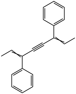 1,1'-(1,4-ジエチリデン-2-ブチン-1,4-ジイル)ビスベンゼン 化学構造式