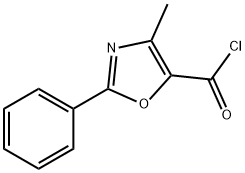 4-メチル-2-フェニル-1,3-オキサゾール-5-カルボニルクロリド 化学構造式