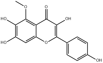 3,6,7-Trihydroxy-2-(4-hydroxyphenyl)-5-methoxy-4H-1-benzopyran-4-one 结构式