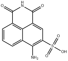 6-amino-2,3-dihydro-1,3-dioxo-1H-benz[de]isoquinoline-5-sulphonic acid 结构式