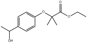 ethyl 2-[4-(1-hydroxyethyl)phenoxy]isobutyrate Struktur