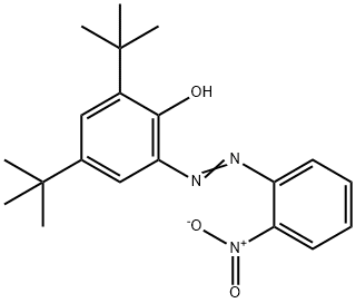 6-(2-ニトロフェニルアゾ)-2,4-ジ-tert-ブチルフェノール 化学構造式