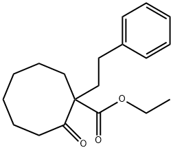 2-Carbethoxy-2-(beta-phenylethyl)cyclooctanone 结构式