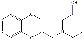 2-[N-(1,4-ベンゾジオキサン-2-イルメチル)エチルアミノ]エタノール 化学構造式