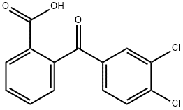 2-(3,4-ジクロロベンゾイル)安息香酸 化学構造式