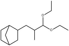 2-(3,3-diethoxy-2-methylpropyl)bicyclo[2.2.1]heptane Struktur
