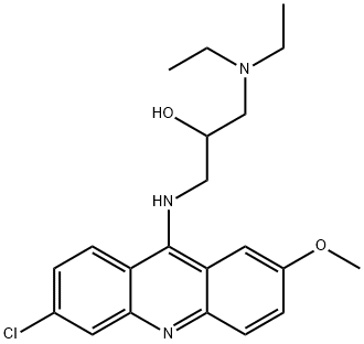 1-[(6-chloro-2-methoxyacridin-9-yl)amino]-3-(diethylamino)propan-2-ol  Struktur