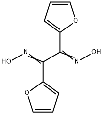 1,2-ビス(2-フラニル)-1,2-エタンジオンジオキシム 化学構造式