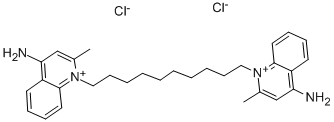 デカリニウム塩化物 化学構造式