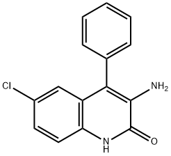 3-AMino-6-chloro-4-phenylcarbostyril Struktur