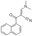 2-[(ジメチルアミノ)メチレン]-3-(1-ナフチル)-3-オキソプロパンニトリル 化学構造式