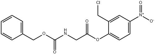 2-chloromethyl-4-nitrophenyl(N-carbobenzoxy)glycinate Struktur