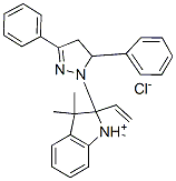 2-[2-(4,5-二氢-3,5-二苯基-1H-吡唑-1-基)乙烯基]-1,3,3-三甲基-3H-吲哚翁氯化物 结构式