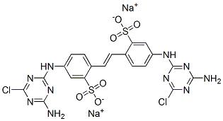4,4'-Bis(4-amino-6-chloro-1,3,5-triazin-2-ylamino)-2,2'-stilbenedisulfonic acid disodium salt Structure