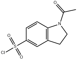 1-乙酰基-5-吲哚啉磺酰氯 结构式