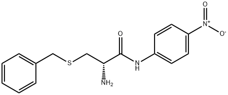 (S)-2-アミノ-N-(4-ニトロフェニル)-3-[(フェニルメチル)チオ]プロパンアミド 化学構造式