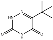 2,4-ジヒドロ-3,5-ジオキソ-6-tert-ブチル-1,2,4-トリアジン 化学構造式