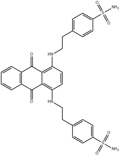 4,4'-[(9,10-dihydro-9,10-dioxo-1,4-anthrylene)bis(iminoethylene)]bis(benzenesulphonamide) 结构式