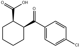 CIS‐2‐(P‐クロロベンゾイル)‐1‐シクロヘキサンカルボン酸 化学構造式