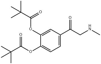 2-(2,2-DIMETHYL-PROPIONYLOXY)-5-(2-METHYLAMINO-ACETYL)-PHENYL 2,2-DIMETHYL-PROPIONATE Struktur
