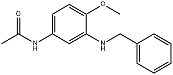 N-[4-methoxy-3-[(phenylmethyl)amino]phenyl]acetamide 结构式