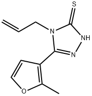 4-アリル-5-(2-メチル-3-フリル)-4H-1,2,4-トリアゾール-3-チオール 化学構造式