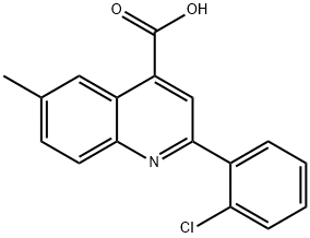 2-(2-クロロフェニル)-6-メチルキノリン-4-カルボン酸 化学構造式