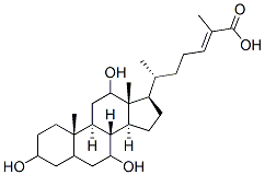 3,7,12-trihydroxycholest-24-enoic acid Structure