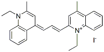1-ethyl-2-[3-(1-ethyl-2-methyl-4(1H)-quinolylidene)prop-1-enyl]-4-methylquinolinium iodide 结构式