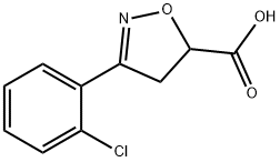 3-(2-chlorophenyl)-4,5-dihydroisoxazole-5-carboxylic acid(SALTDATA: FREE) 化学構造式