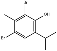 2,4-Dibromo-6-isopropyl-3-methylphenol Struktur