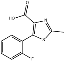 5-(2-氟苯基)-2-甲基噻唑-4-羧酸, 522646-43-1, 结构式
